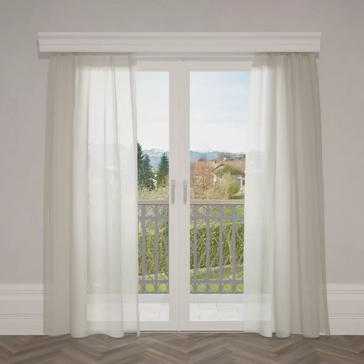 Tagvorhang Voile Gelb