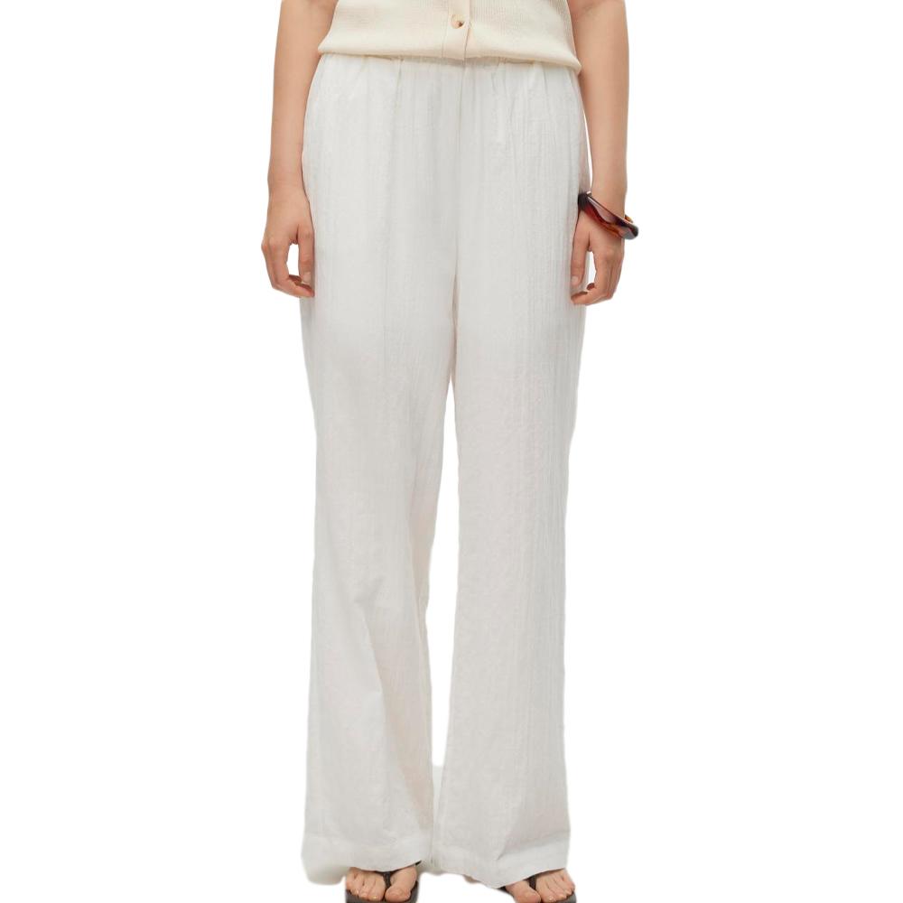 Vero Moda Pantalon Toile Blanc Femme Vero Moda Viola
