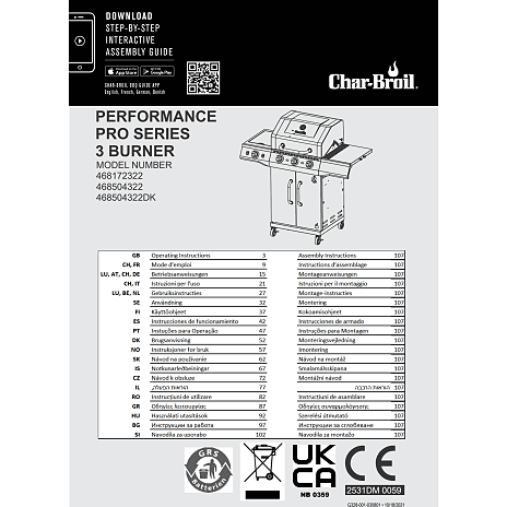 Char-Broil Performance Pro 3B S gasgrill