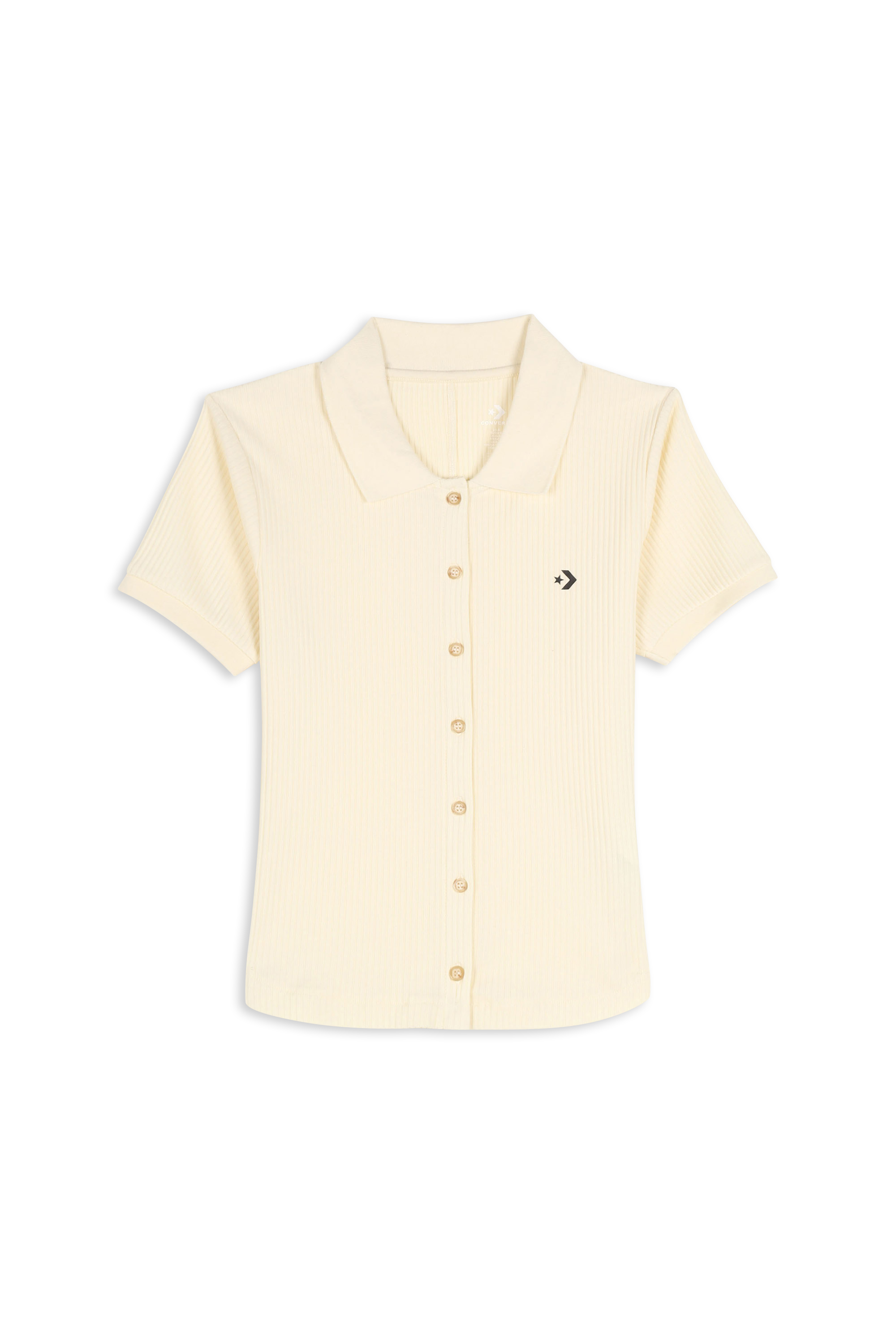 CONVERSE polo SLIM BUTTON UP Beige