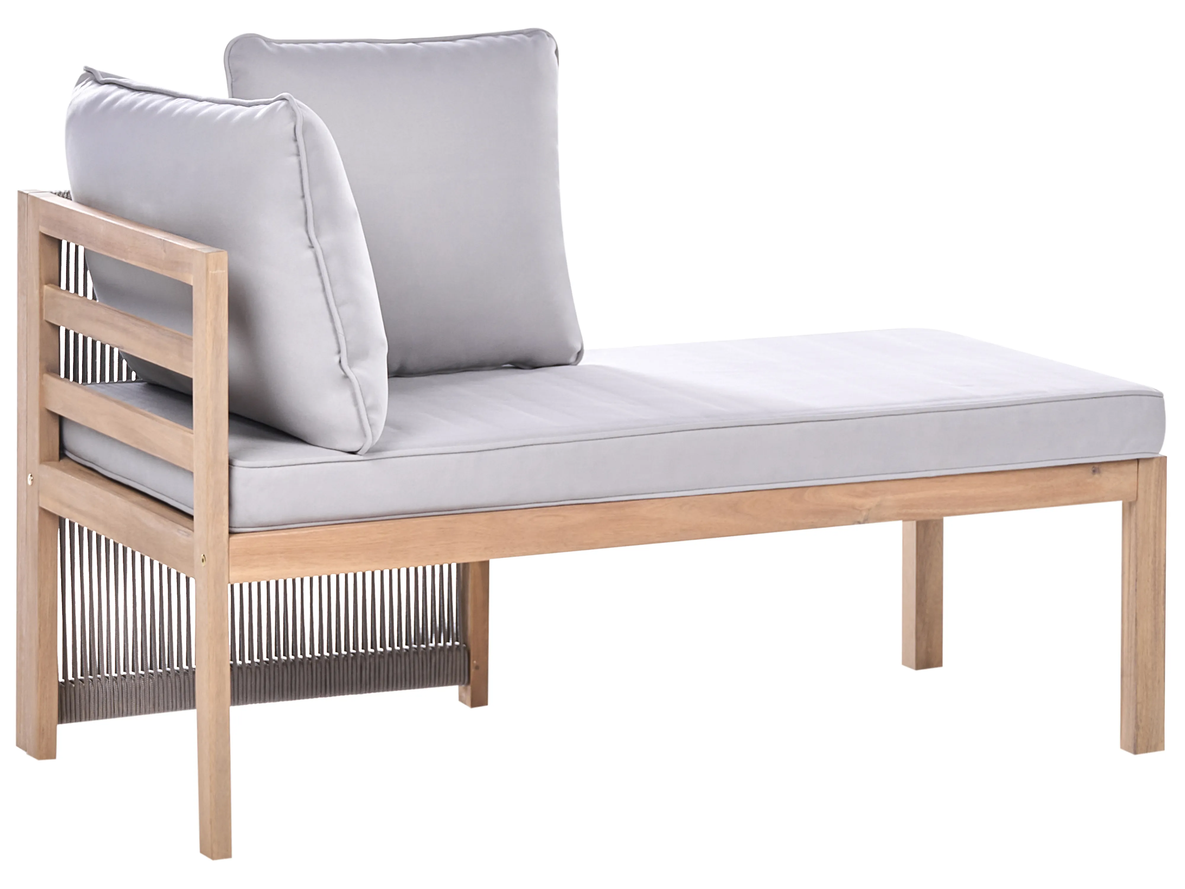Tuin hoekloungeset met tafel 3-zits ARABBA linkszijdig Gecertificeerd acaciahout Grijs