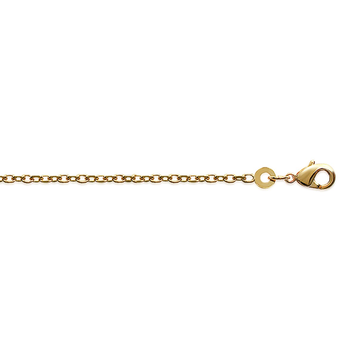 Chaîne de cheville Brillaxis maille forçat plaqué or25cm