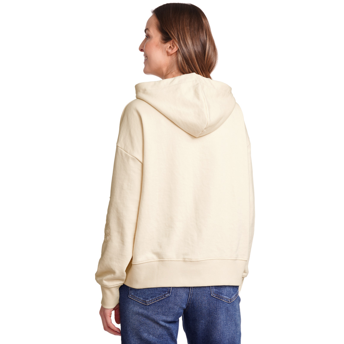 Gina Benotti Damen Hoodie mit Blumen-Motiv creme