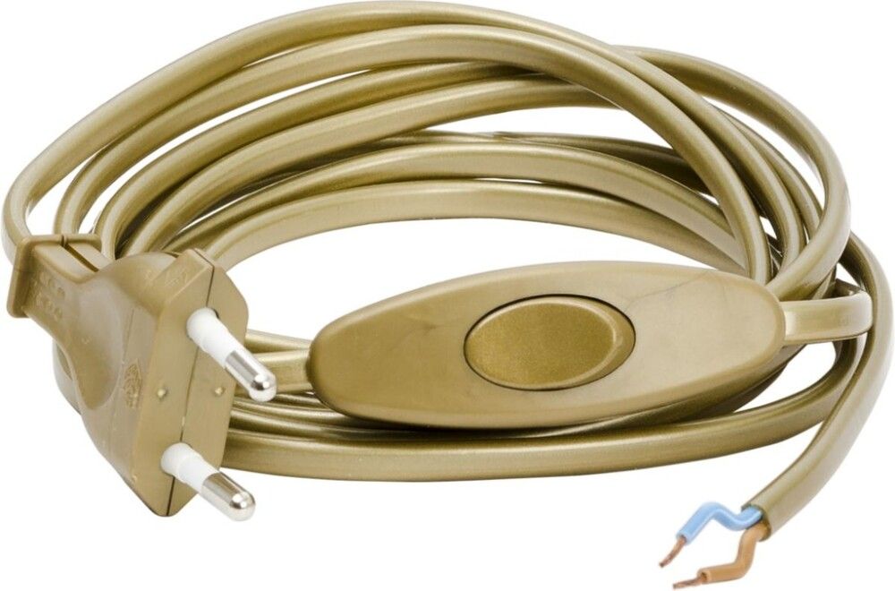LAMPETTLEDNING GELIAMED EURO-STIKK OG BRYTER 2,5M BRONSE