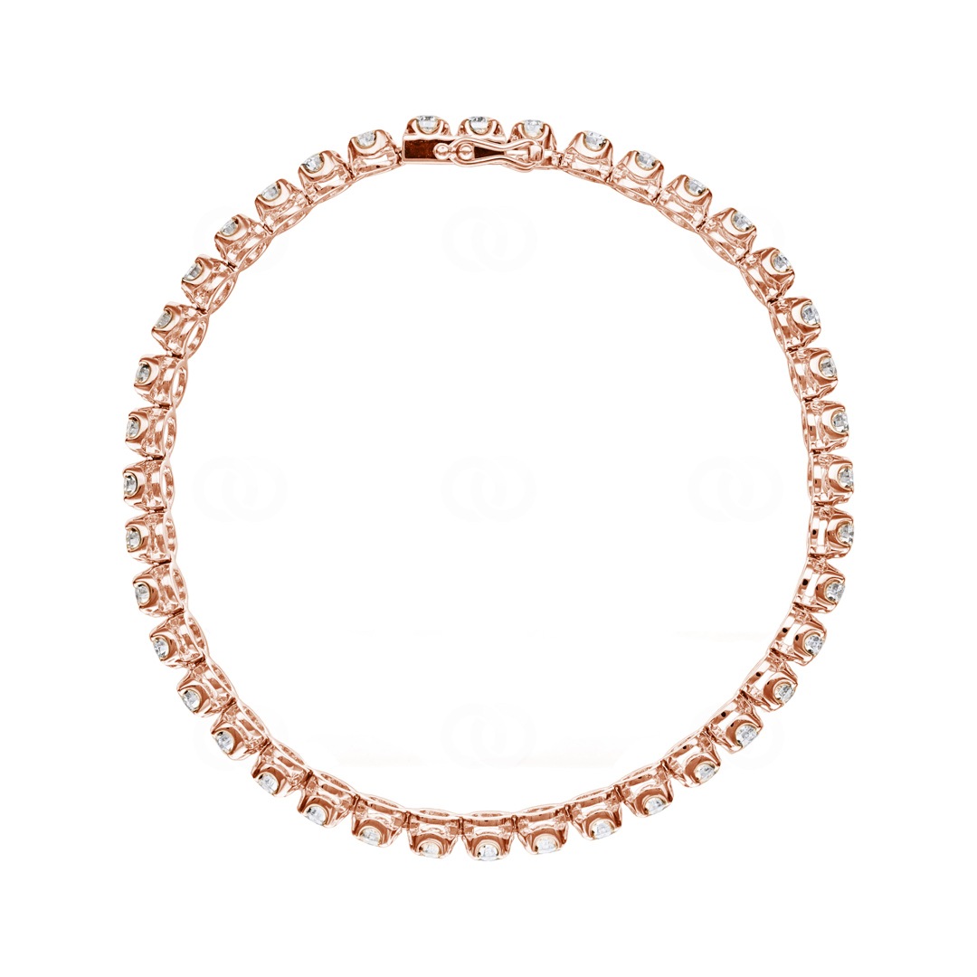 4.01 Karat Diamanten Tennisarmband 750/18 K Roségold