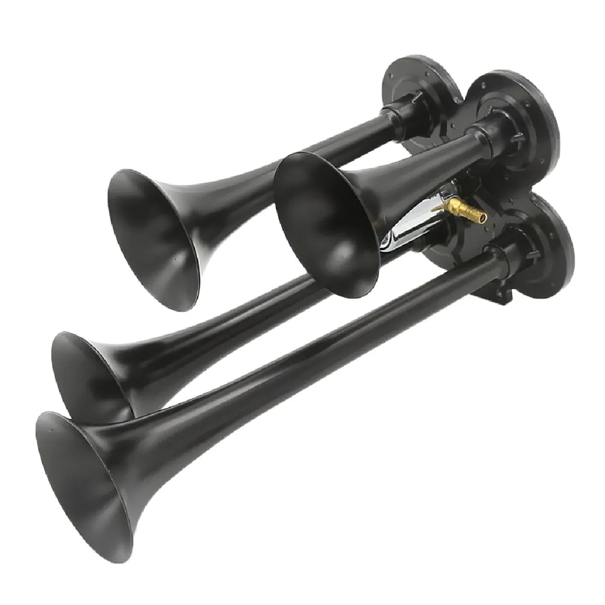 Klaxon 4 Trompette Air Horn - Noir