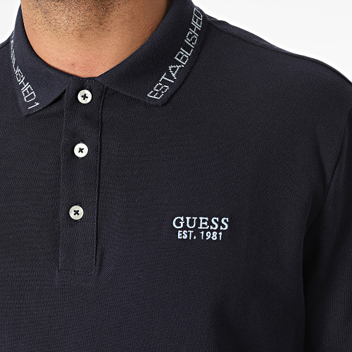 Polo A Manches Courtes M2YP55-K9WF1 Bleu Marine