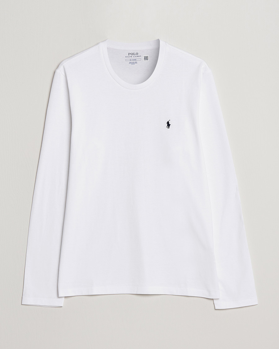 Polo Ralph Lauren Liquid Cotton Long Sleeve Crew Neck Tee White