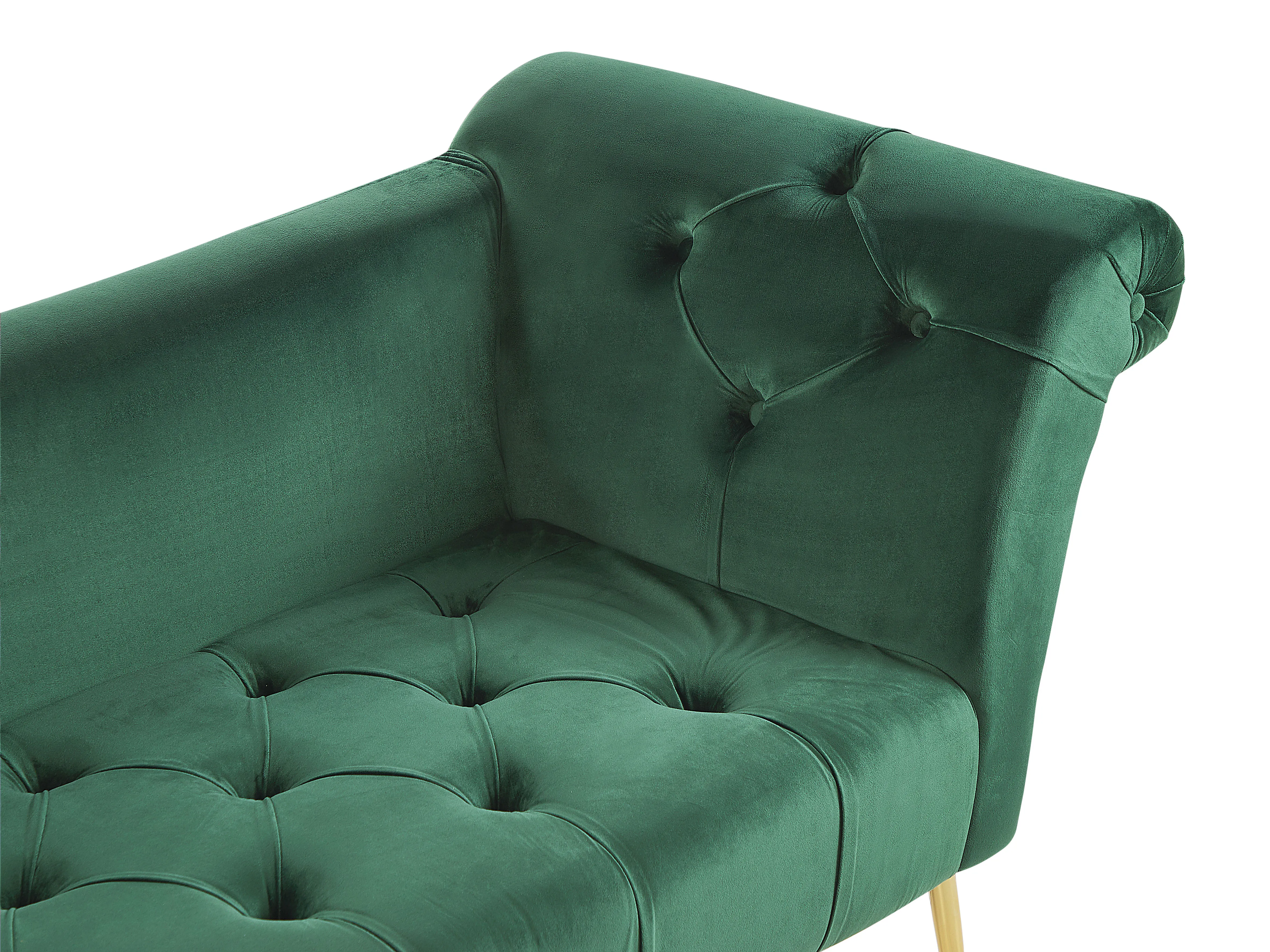 Chaise longue NANTILLY Fluweel Donkergroen