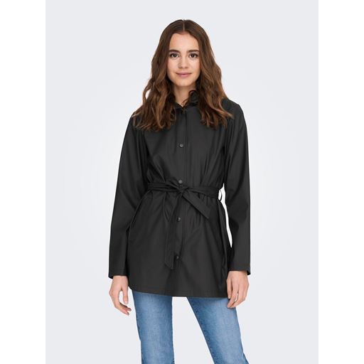 JDY Shelby Belt Regnjakke, Black, M