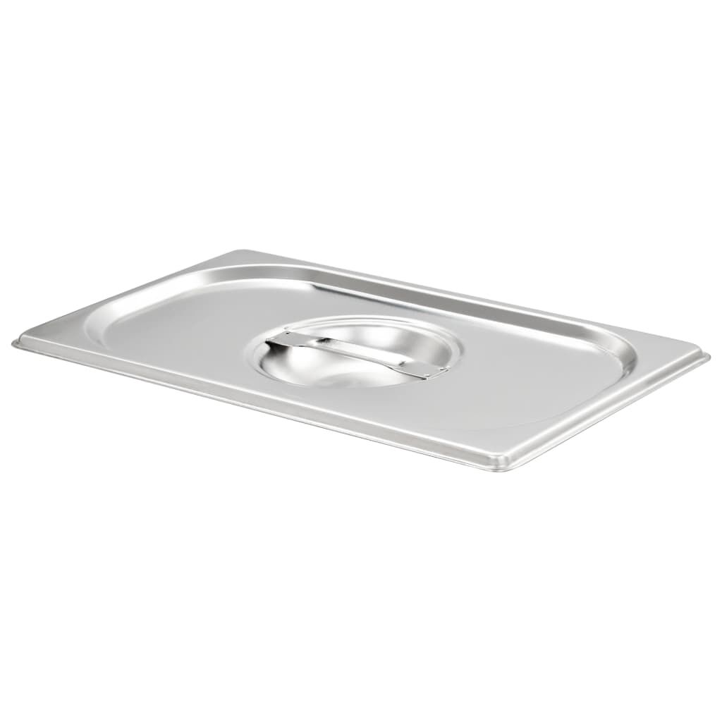 Deksels voor cateringschalen, GN 1/4, 4 stuks, roestvrij staal