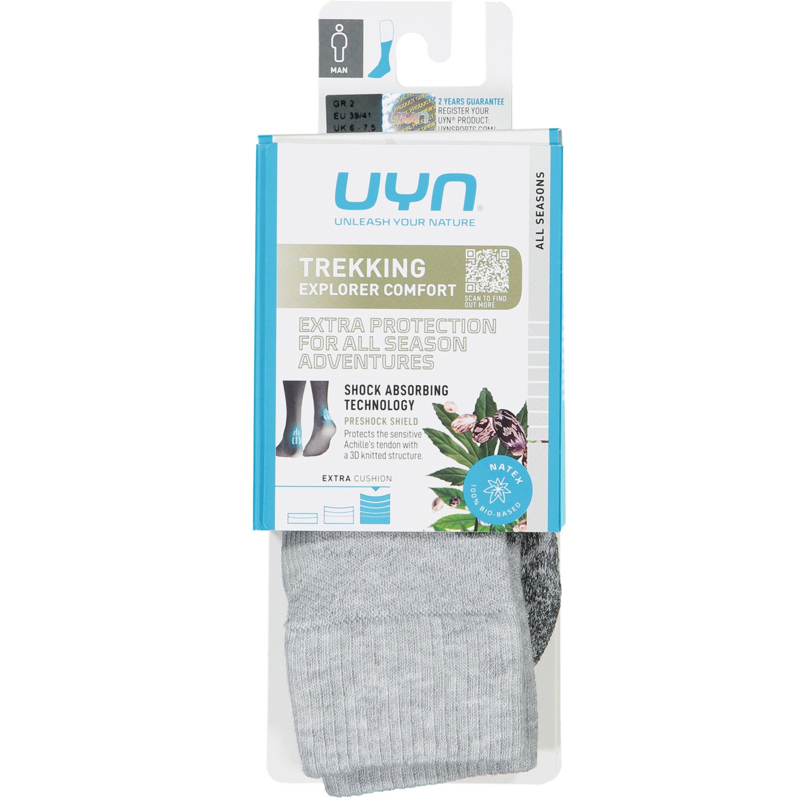 UYN Herren-Trekkingsocken Exploroer comfort 39-41