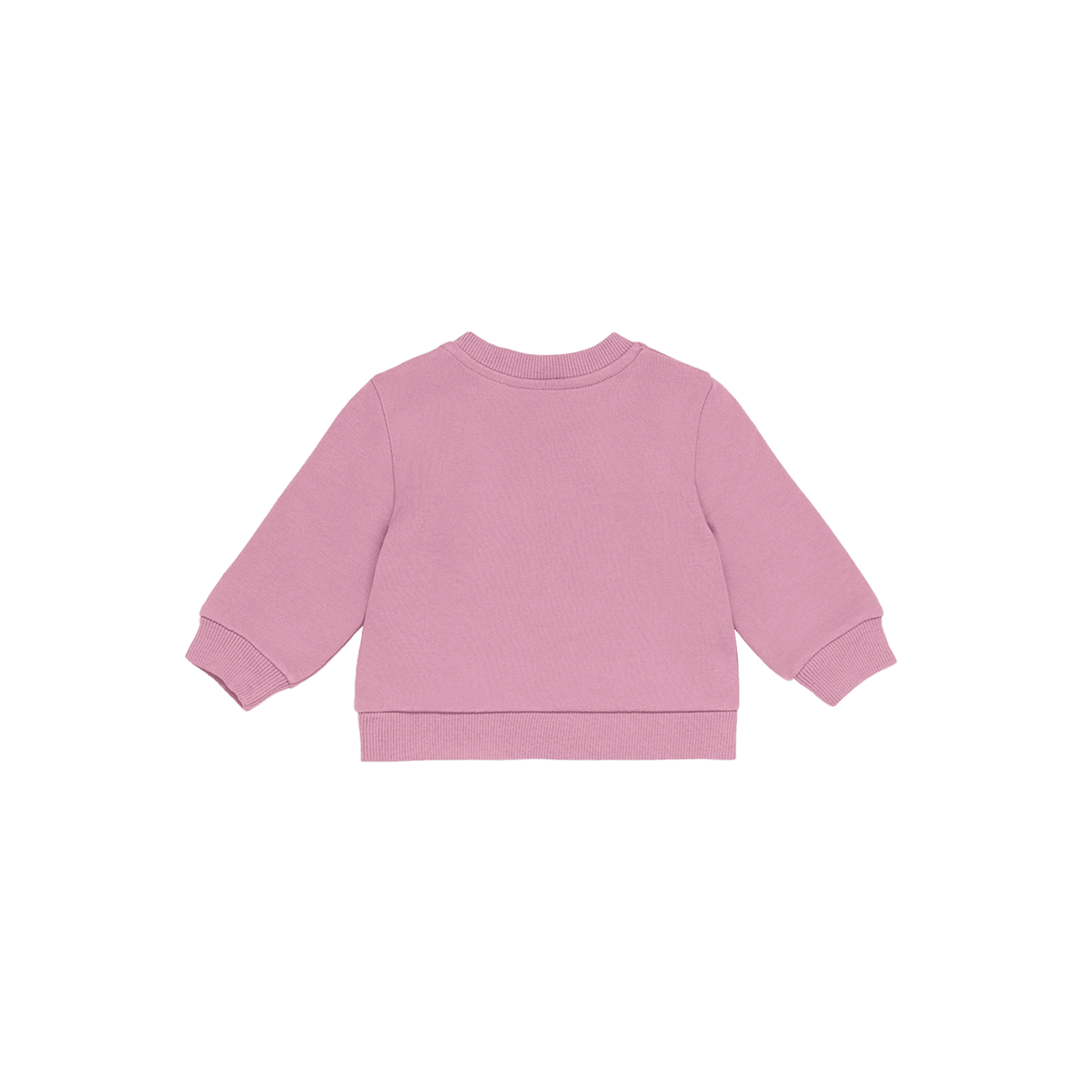 AMARA - Sweat ample col rond en coton sérigraphié | Rose