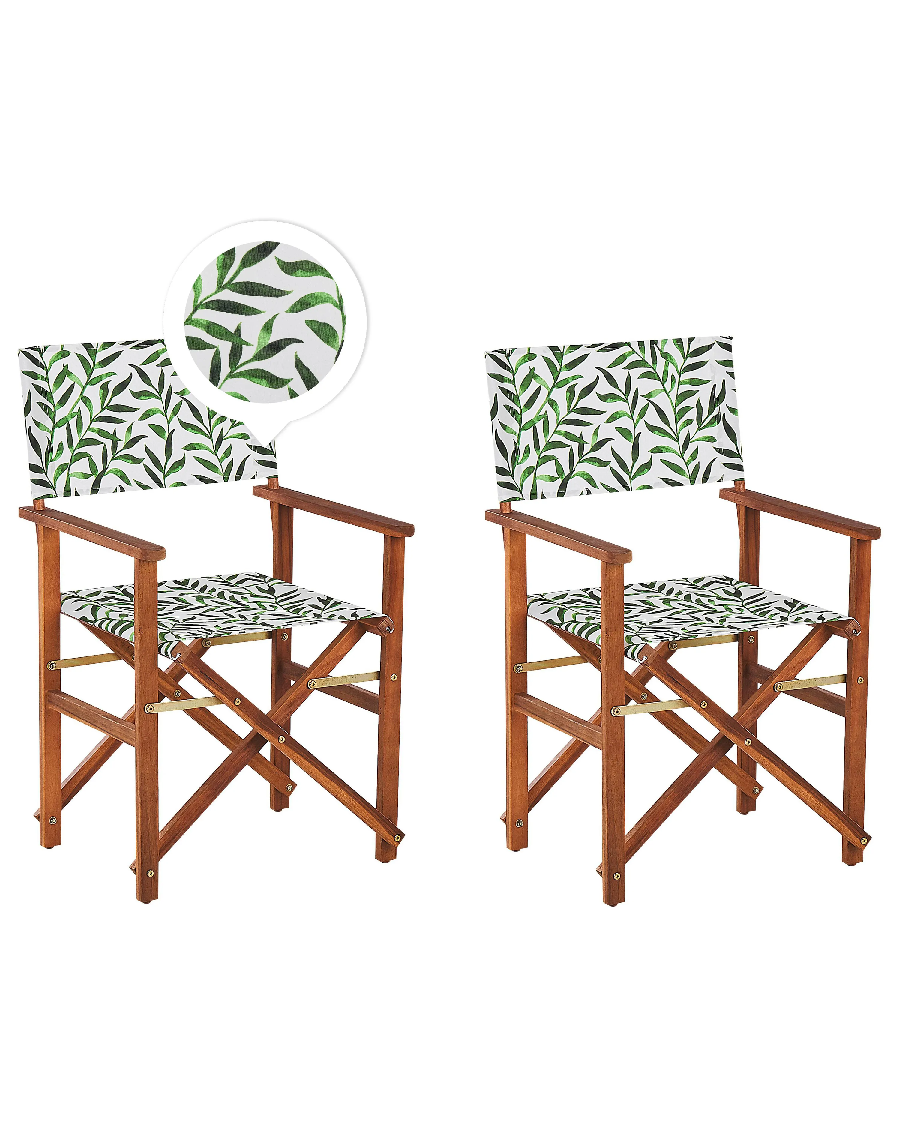 Set van 2 tuinstoelen CINE Acaciahout Donkerbruin