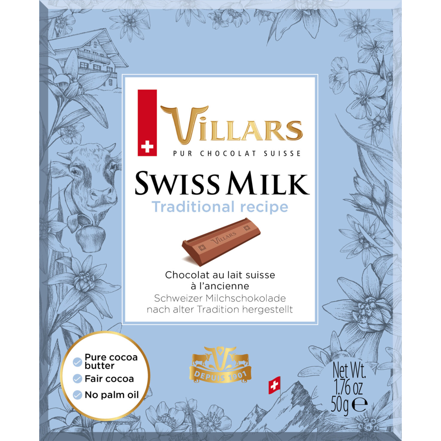 Villars Tafelschokolade Milch Pur