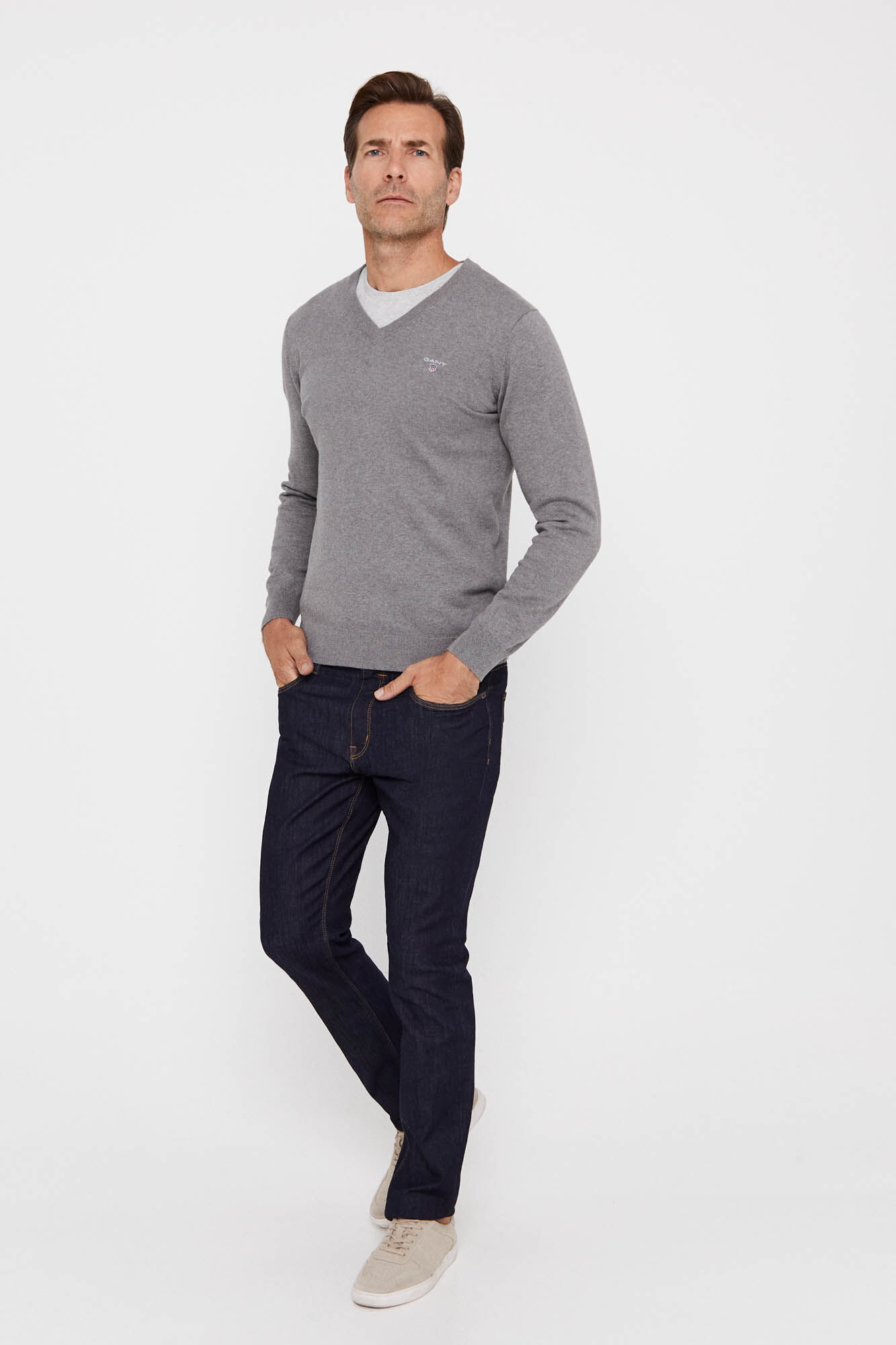 Camisa de gola alta - Cinza