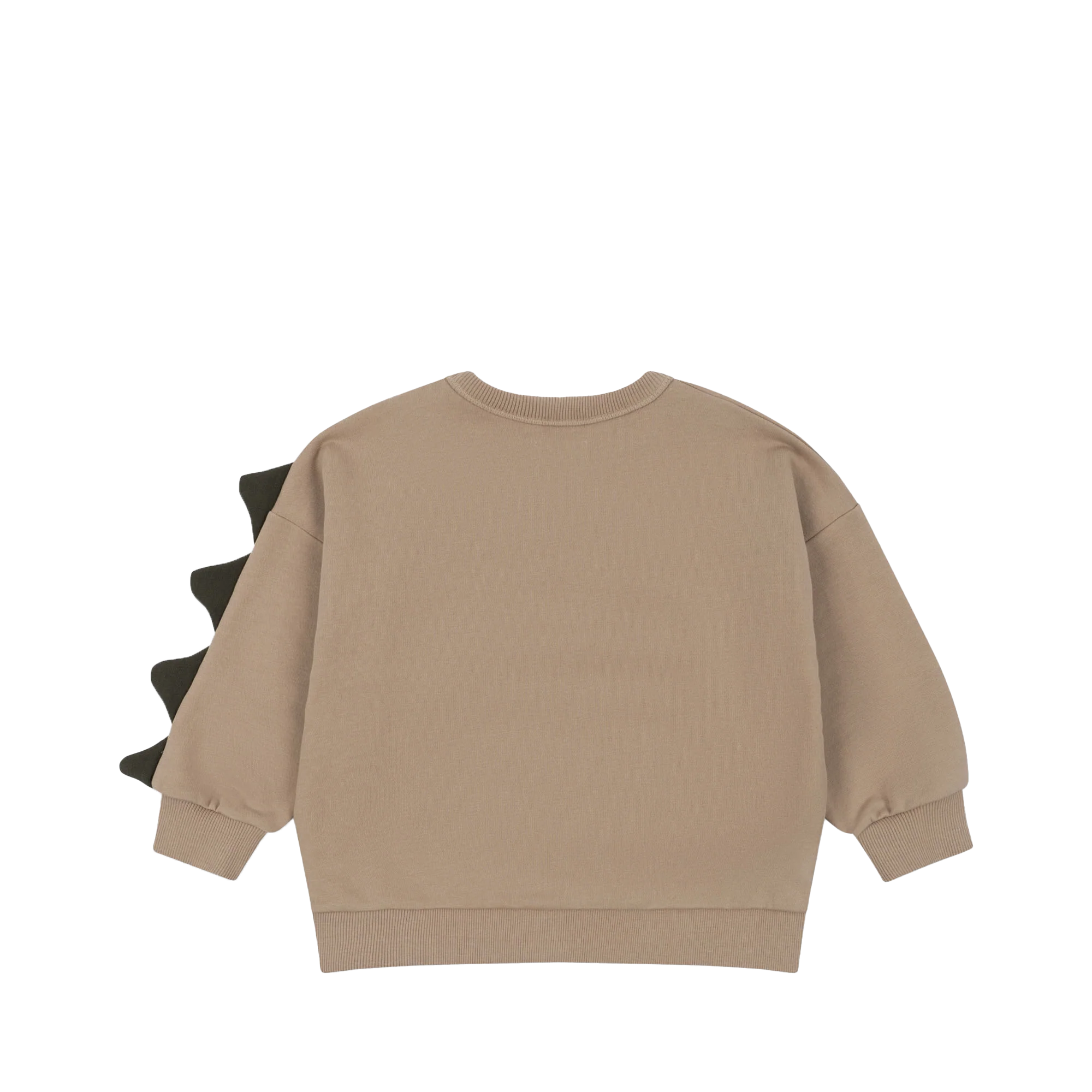 LOU - Sweat droit col rond en coton bio mélangé | Beige