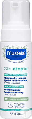 Mustela Bébé-Enfant Stelatopia Shampoing Mousse Peau À Tendance Atopique Flacon 150ml