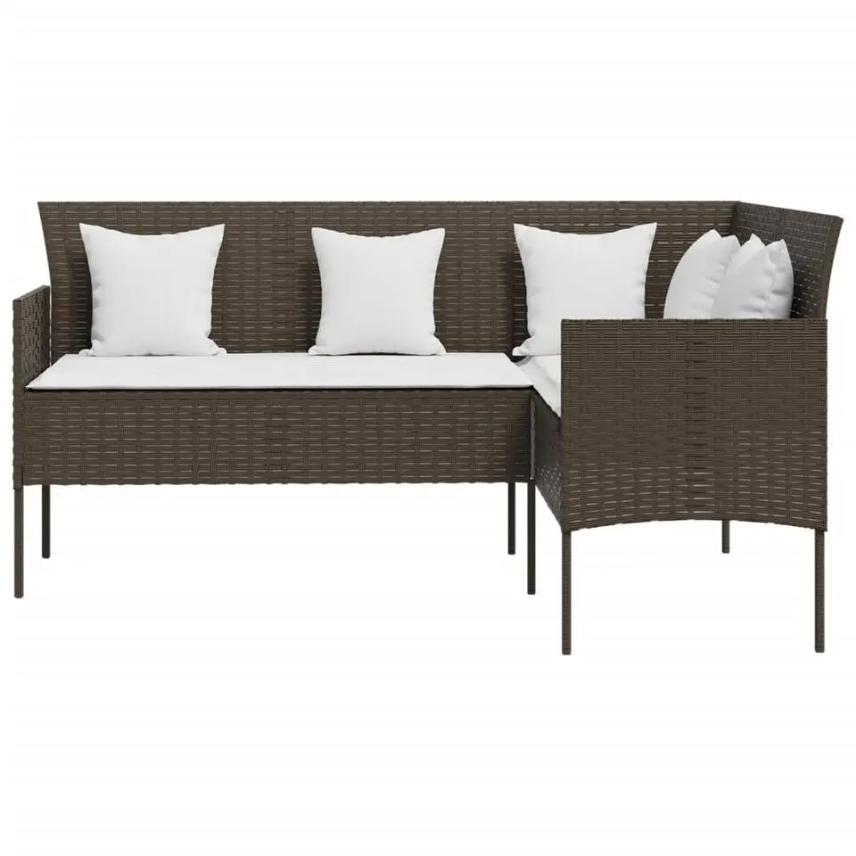 vidaXL - Tuinset - Bruin - Poly rattan - 5 stuks - Met kussens