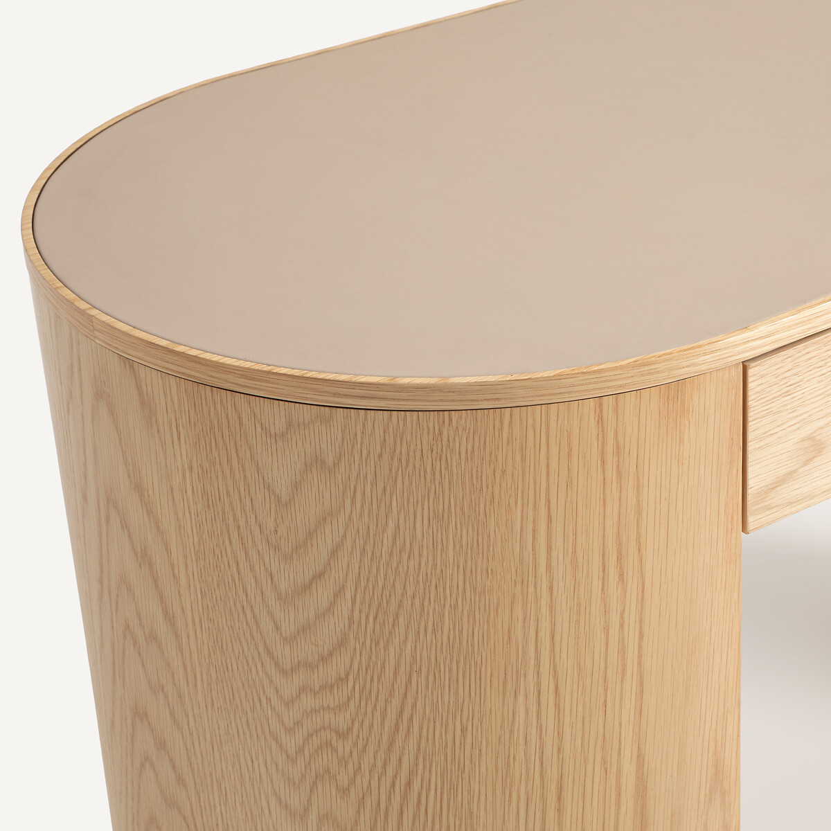 AM.PM<br>Mesa de madeira folheada a carvalho e couro, Abbas