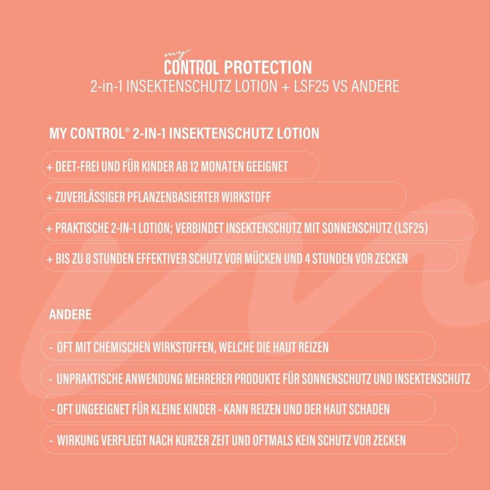 my Control® Protection 2-in-1 Insektenschutz Lotion + LSF 25