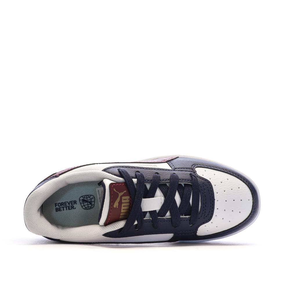 Puma Baskets Blanches/Bordeaux/Noires Garçon Puma Caven