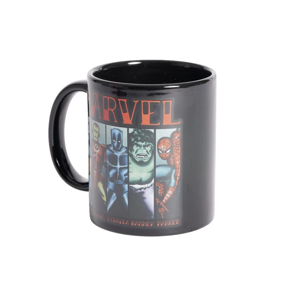 Mug Marvel personnages emblématiques noir et rouge 315ml