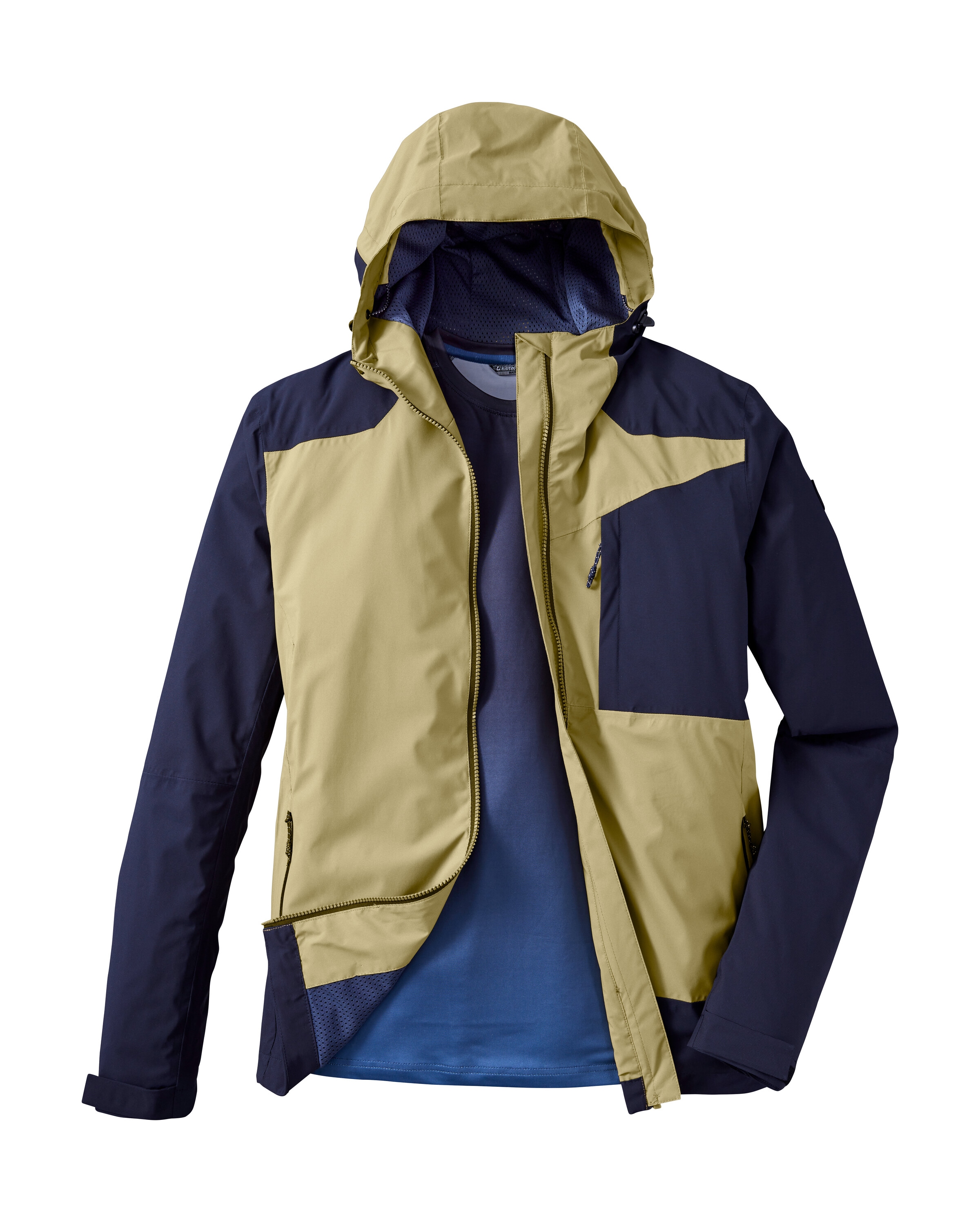 Killtec Funktionsjacke »KOS 85 MN JCKT« Wasserdichte, atmungsaktive Herrenjacke im Colourblock-Design