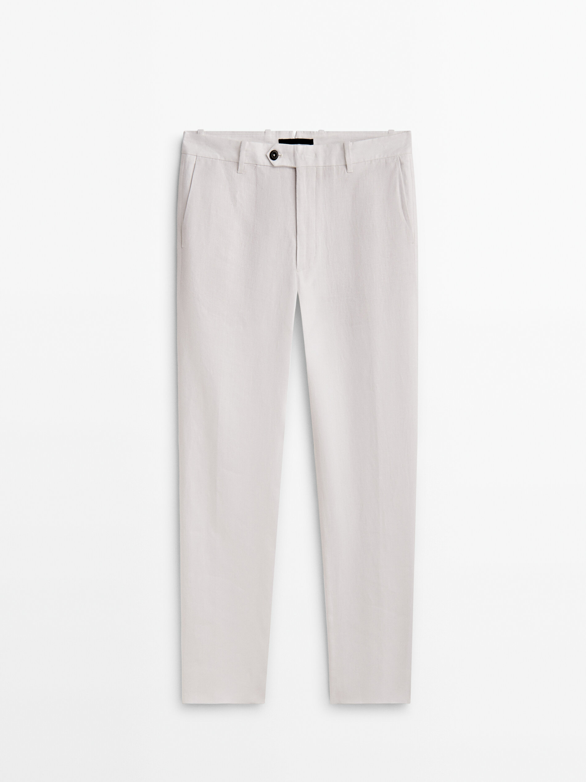 Calça reta 100% linho - Studio - BRANCA