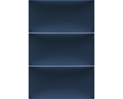 Wandkussen Riviera, donkerblauw, fluweellook, 30 x 60 cm