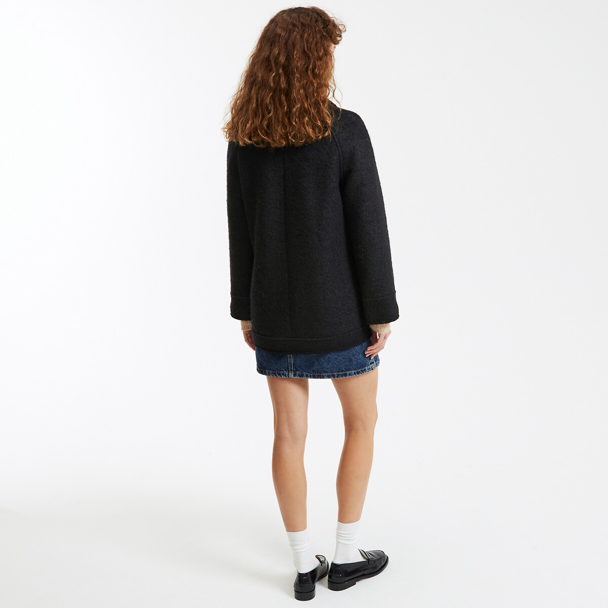 COLEÇÕES LA REDOUTE<br>Casaco midi com fechamento por botões