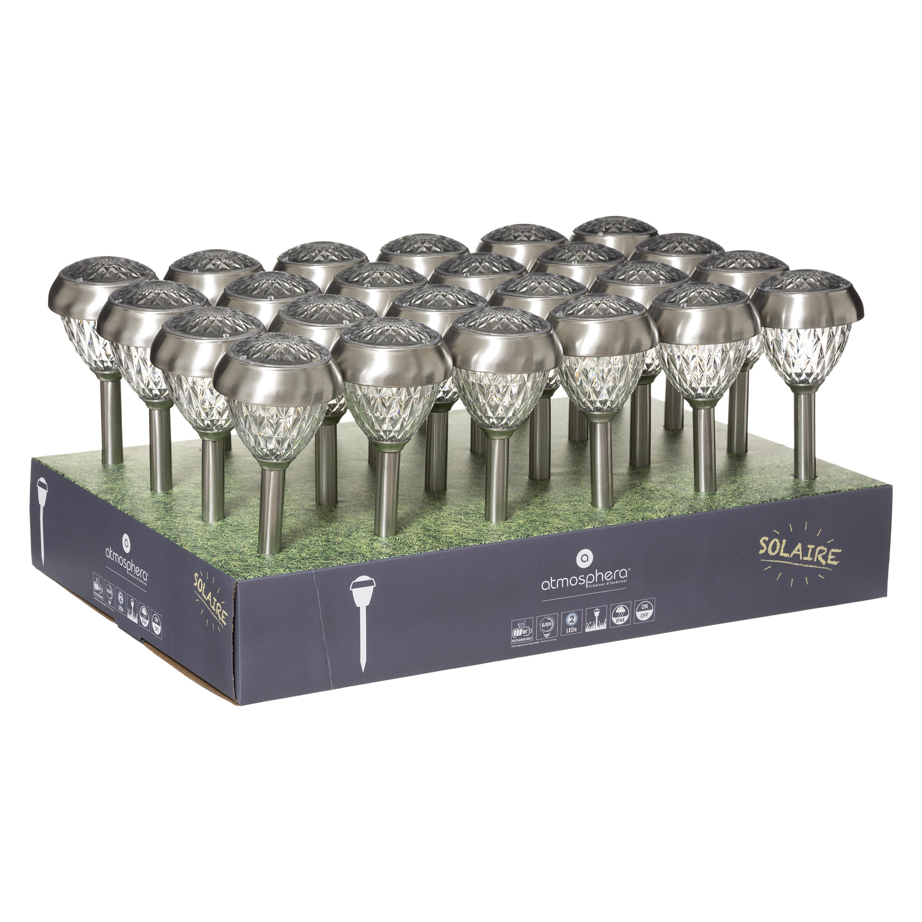 BALISE SOLAIRE INOX PLASTIQUE EGAN H.36CM