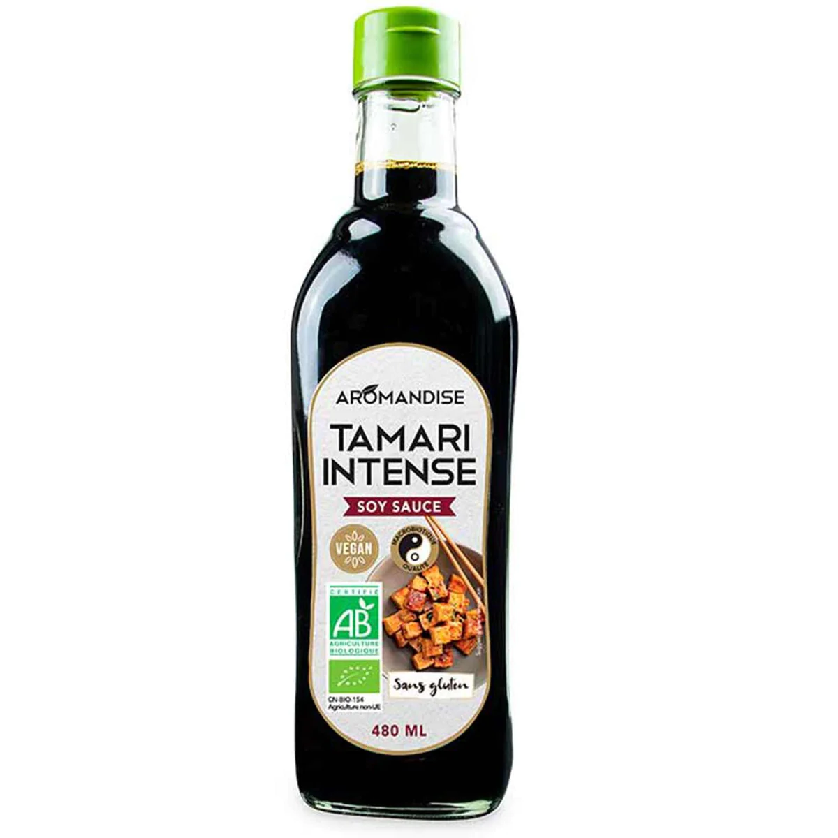 Sauce Soja Bio Tamari intense - 0,48 l Aromandise