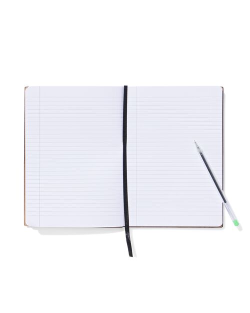carnet ligné PU noir A5