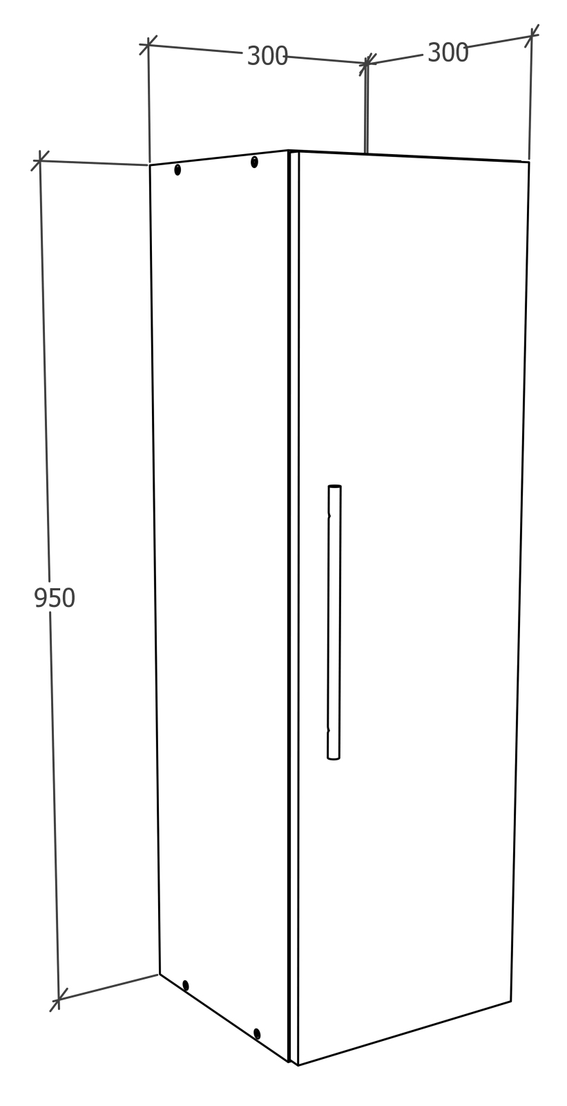Hängeschrank ARILA XL - anthrazit - 30 cm