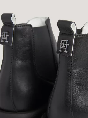 Botas Chelsea de cano médio em couro