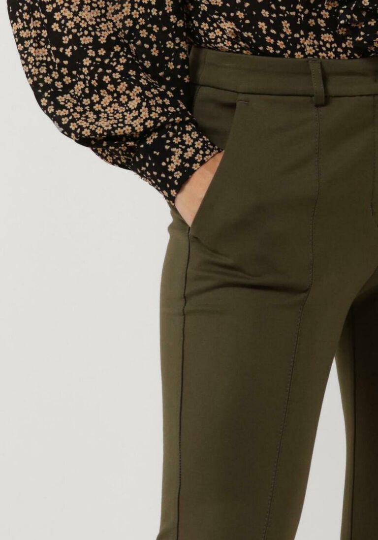 SUMMUM groene summum flared broek trousers punto milano