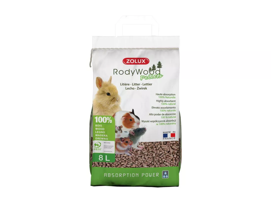Litière granulés de bois Rodywood 8 litres