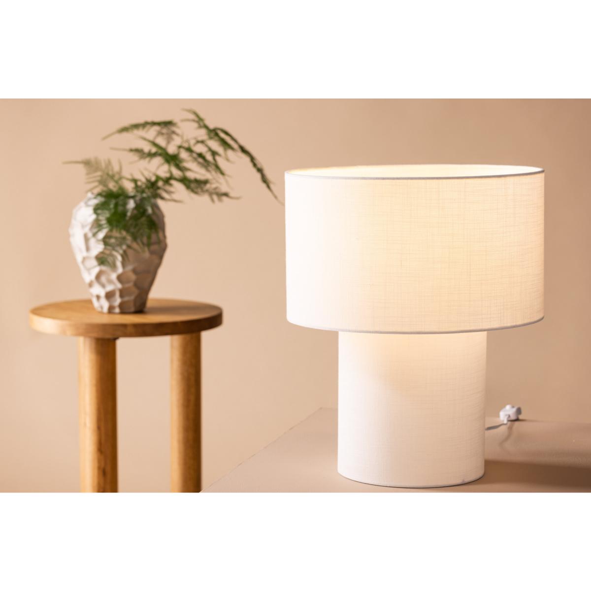 Svea - Koda ronde tafellamp - Ã¸ 35 cm - wit