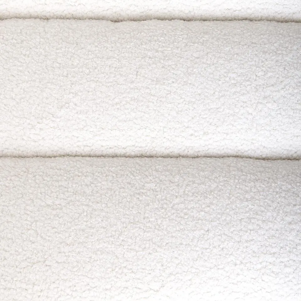 LEKNES - Fauteuil - Wit - Bouclé