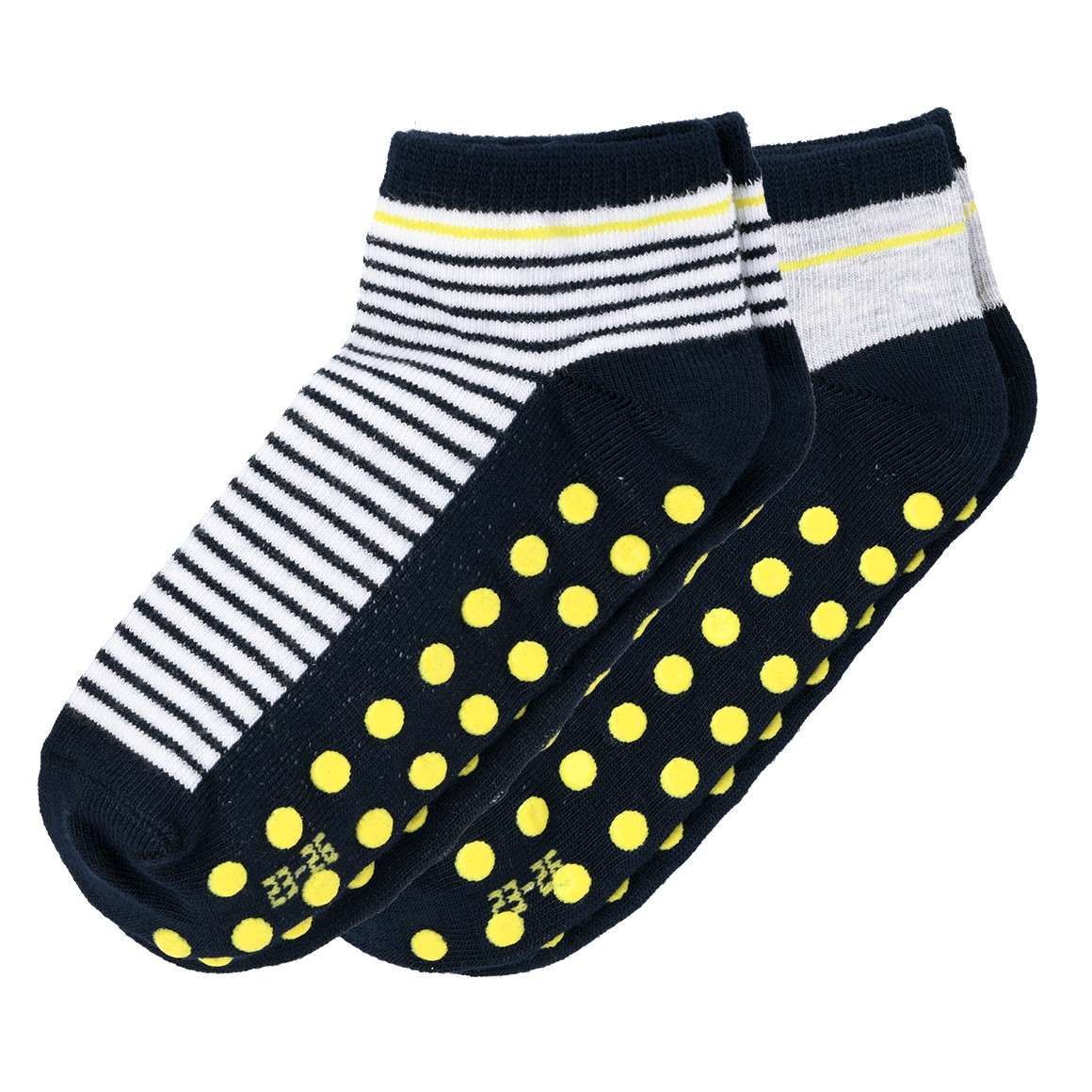 Topolino 2 Paar Jungen Stoppersocken im Set dunkelblau / hellgrau / weiss