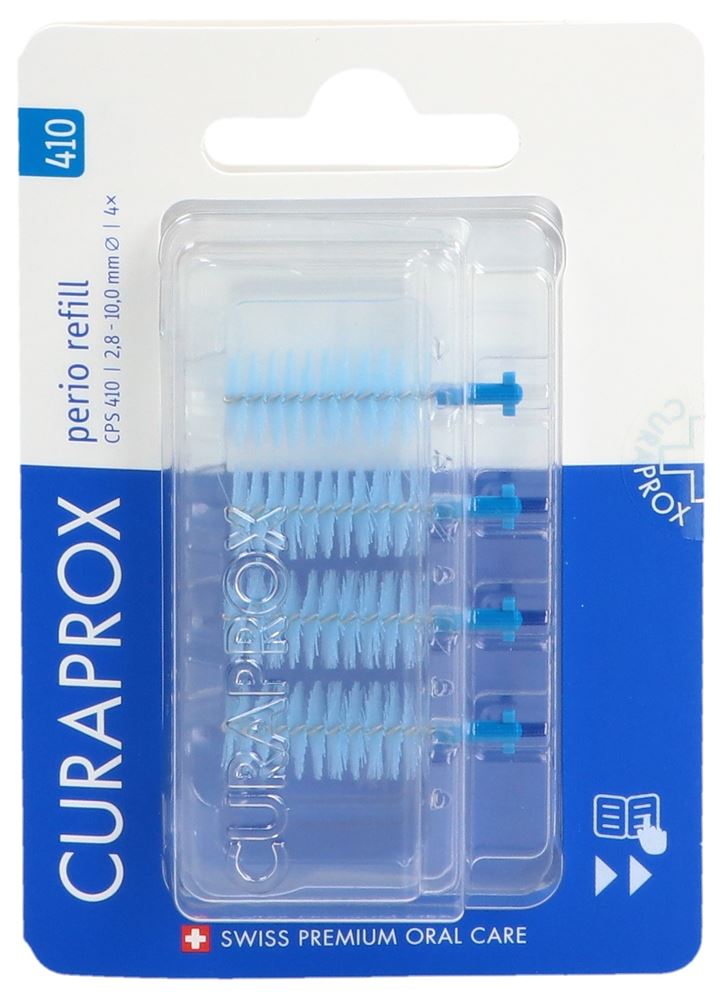 CURAPROX CPS 410 Perio refill 4x tiefes Himmelblau Blist 1 Stk