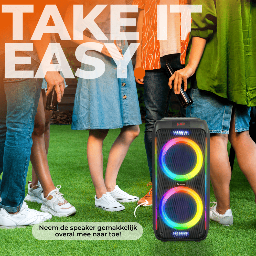 Denver BPS458 Bluetooth partyspeaker met discolichten