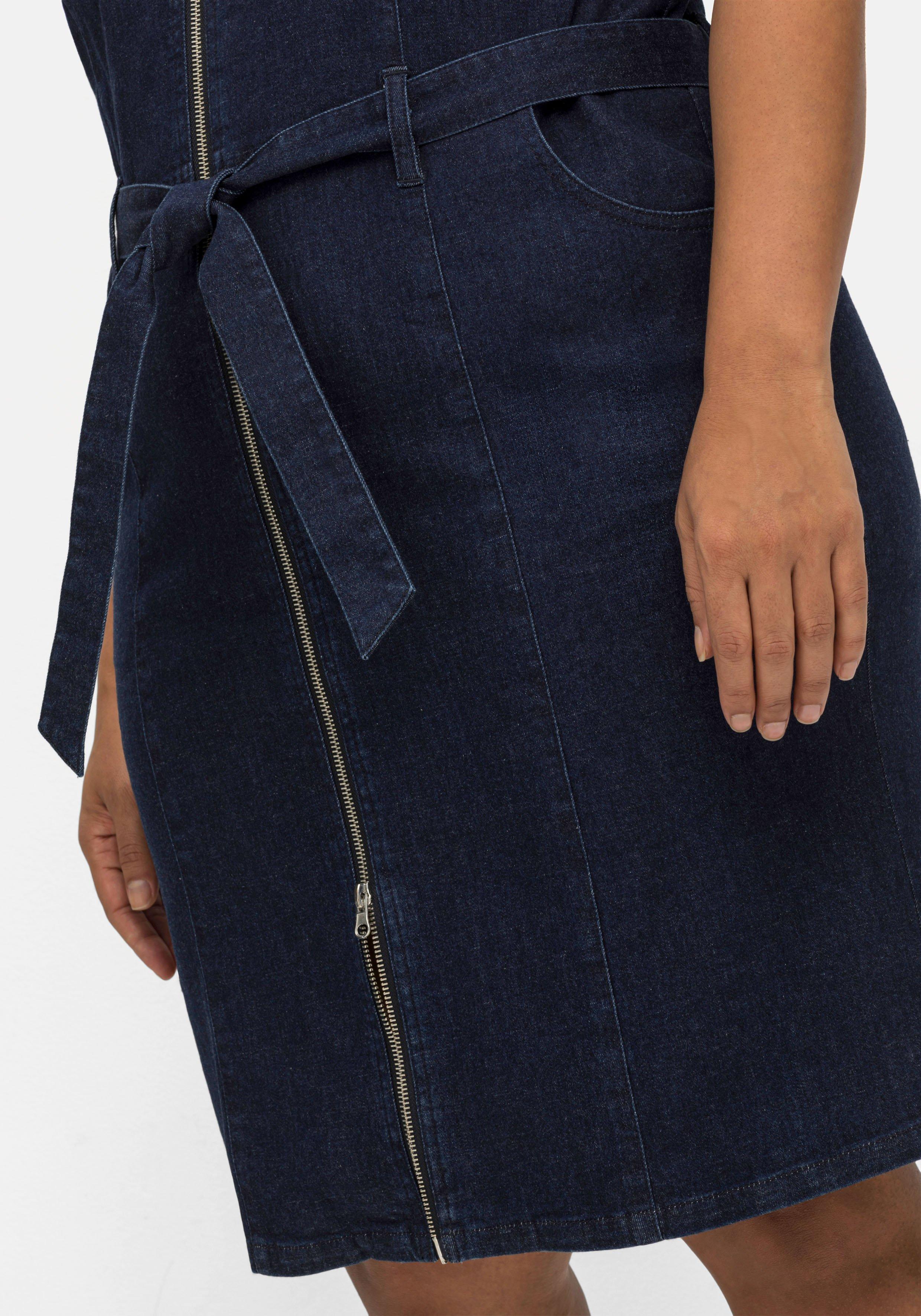 Jeanskleid mit durchgehendem 2-Wege-Zipper