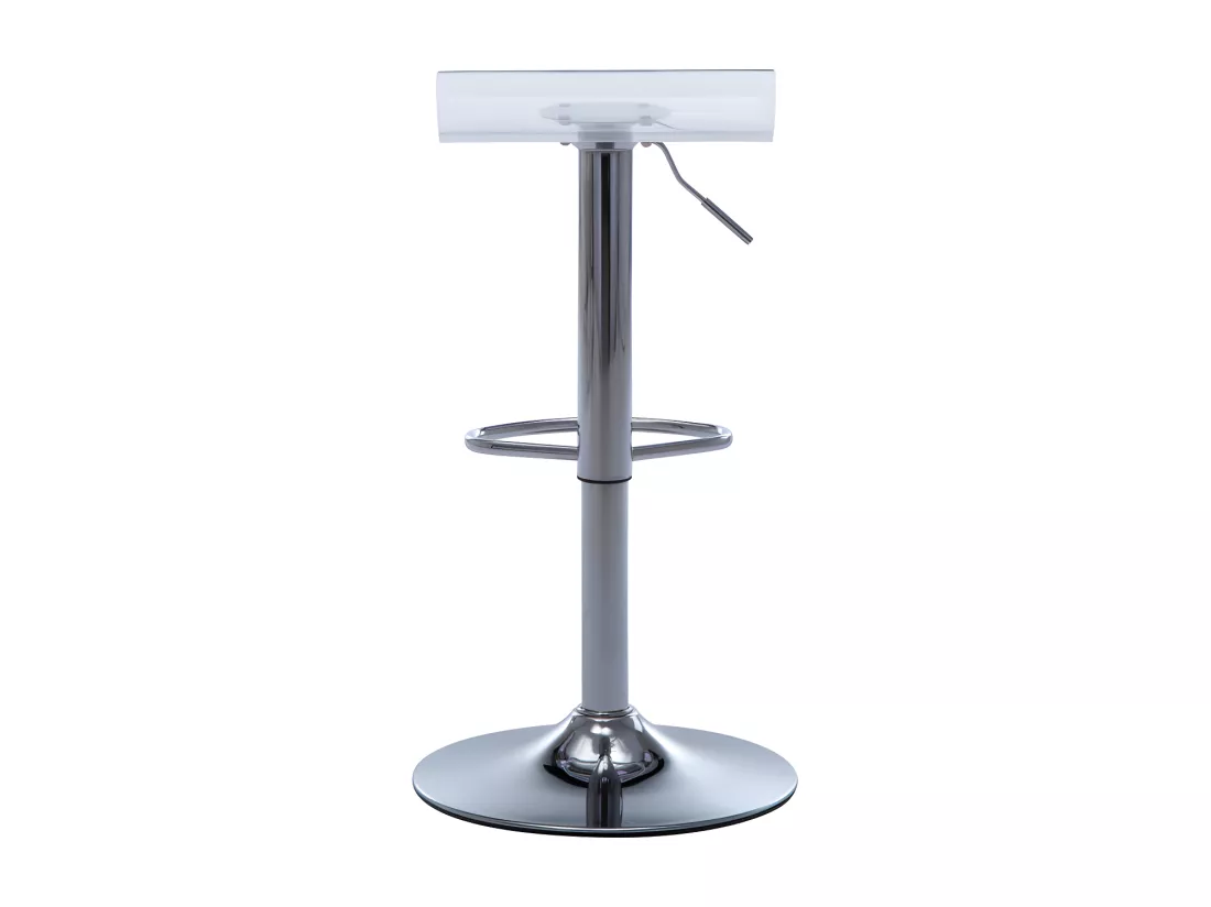 Lot de 2 tabourets de bar OLIVER - Acrylique - Transparent