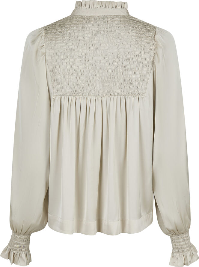 Neo Noir Jill Smooth Satin Blouse Champagne