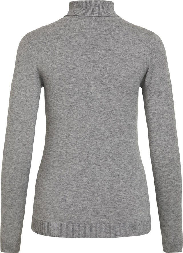 Object OBJTHESS L/S ROLLNECK KNIT PULLOVER Medium grey melange