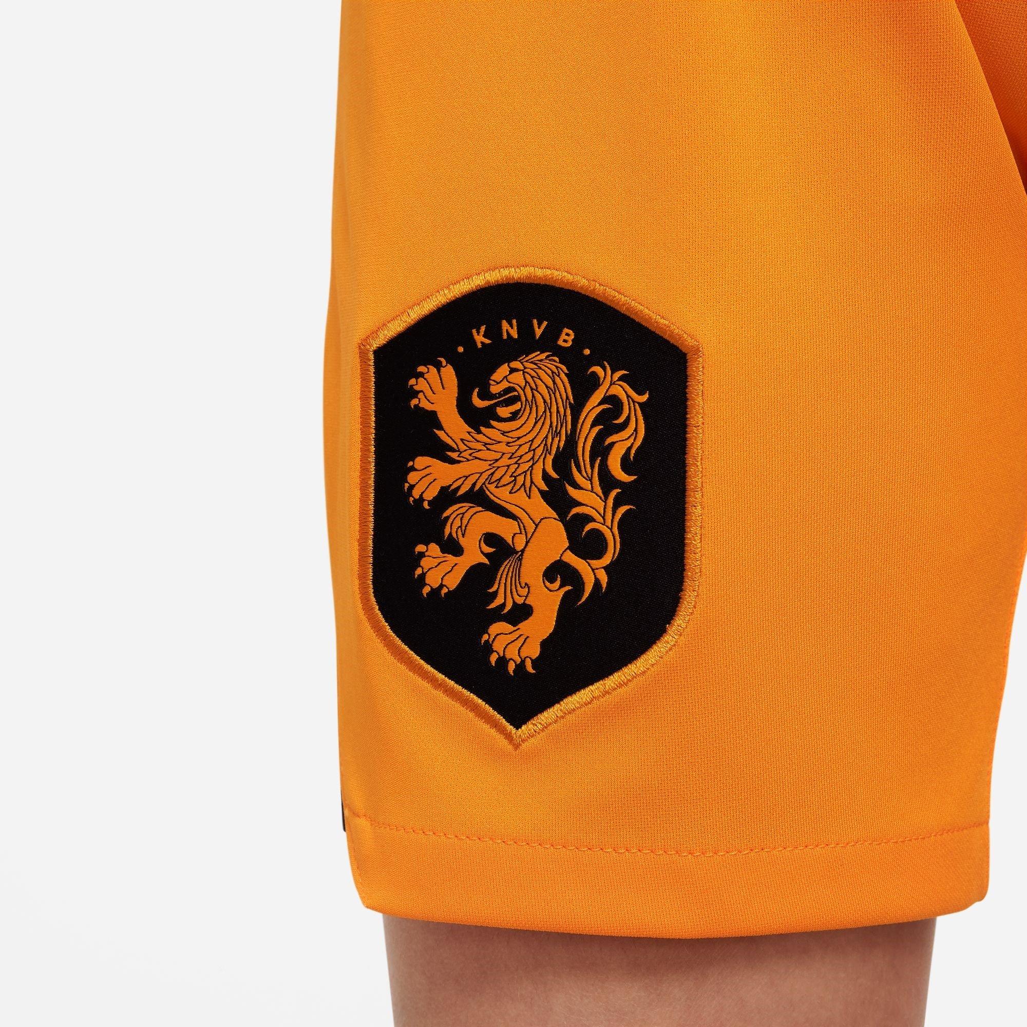 Nike Netherlands 2022 23 Stadium Home Big KidsNike Dri FIT Soccer Shorts