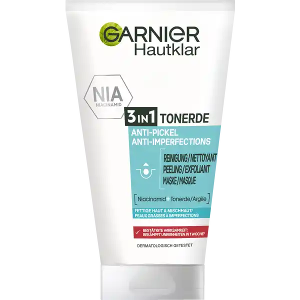 3in1 Tonerde Anti Pickel Reinigung + Peeling + Maske