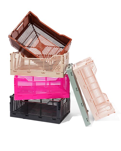 caisse pliable à lettres recyclée noir